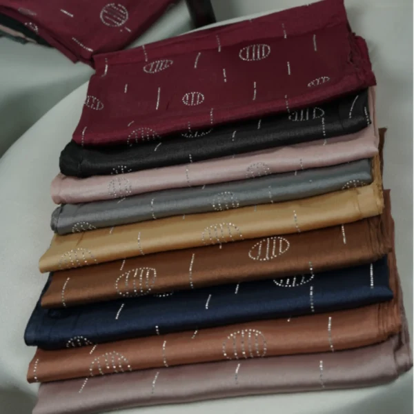 Pashmina Shiny Silk With Stone work Hijab